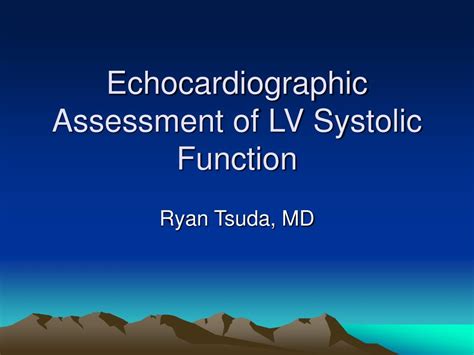 lv function assessment by echo ppt|diastolic dysfunction ppt.